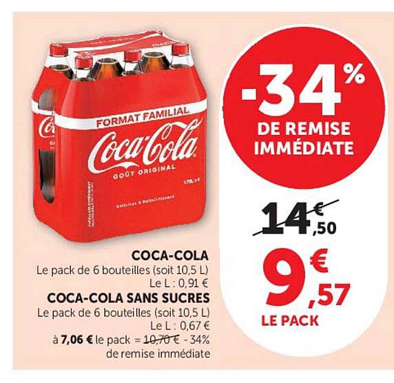 COCA-COLA SANS SUCRES