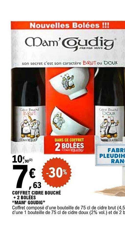 COFFRET CIDRE BOUCHÉ + 2 BOLÉES “MAM’ GOUDIG”