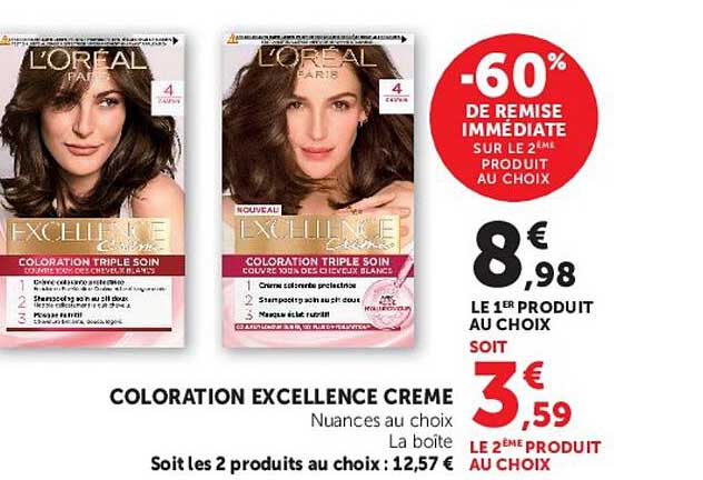 COLORATION EXCELLENCE CREME Nuances au choix