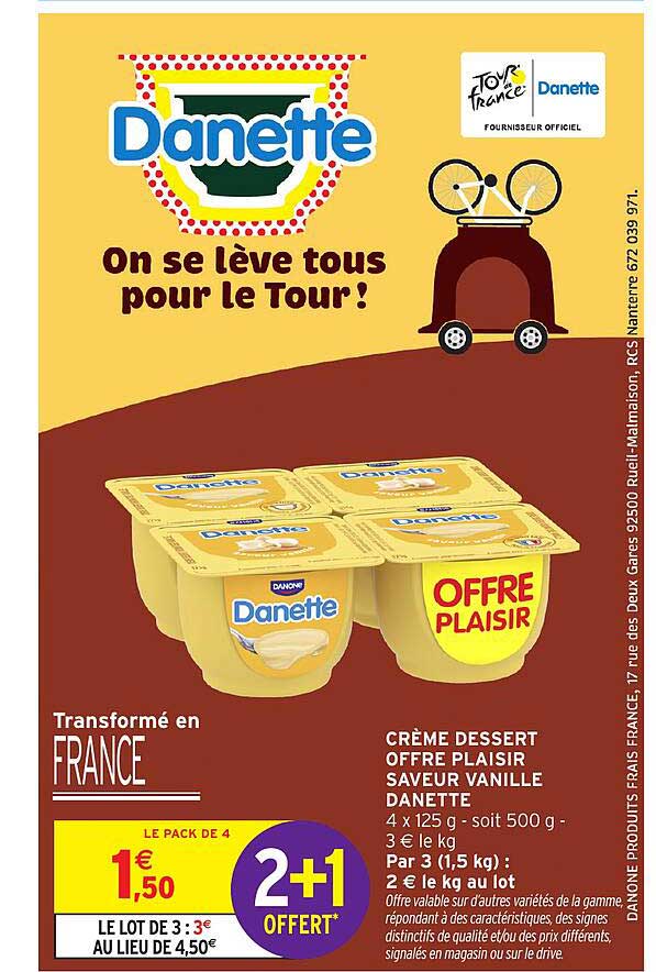 CRÈME DESSERT OFFRE PLAISIR SAVEUR VANILLE DANETTE