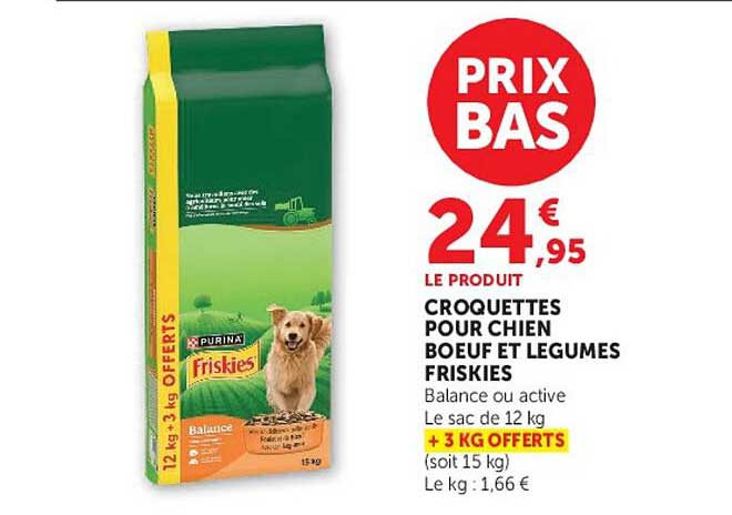 CROQUETTES POUR CHIEN BOEUF ET LEGUMES FRISKIES