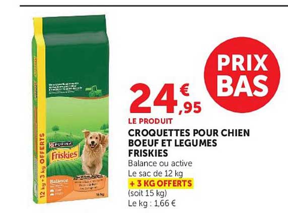 CROQUETTES POUR CHIEN BOEUF ET LEGUMES FRISKIES