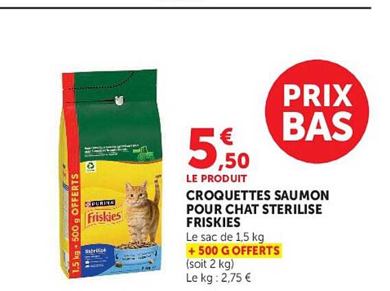 CROQUETTES SAUMON POUR CHAT STERILISE FRISKIES