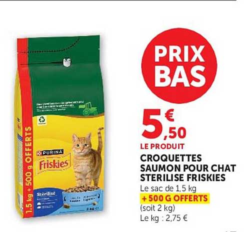 CROQUETTES SAUMON POUR CHAT STERILISE FRISKIES