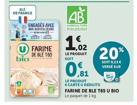 FARINE DE BLÉ T65 U BIO