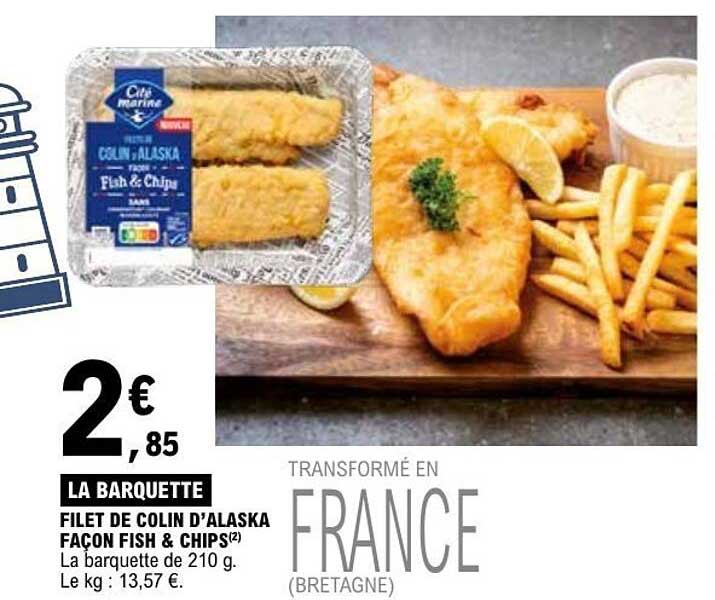 FILET DE COLIN D’ALASKA FAÇON FISH & CHIPS