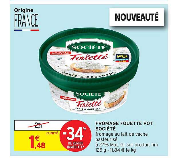 FROMAGE FOUETTÉ POT SOCIÉTÉ