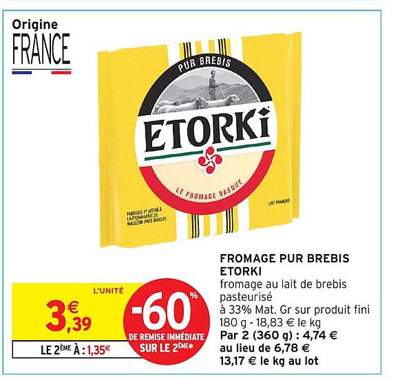 FROMAGE PUR BREBIS ETORKI