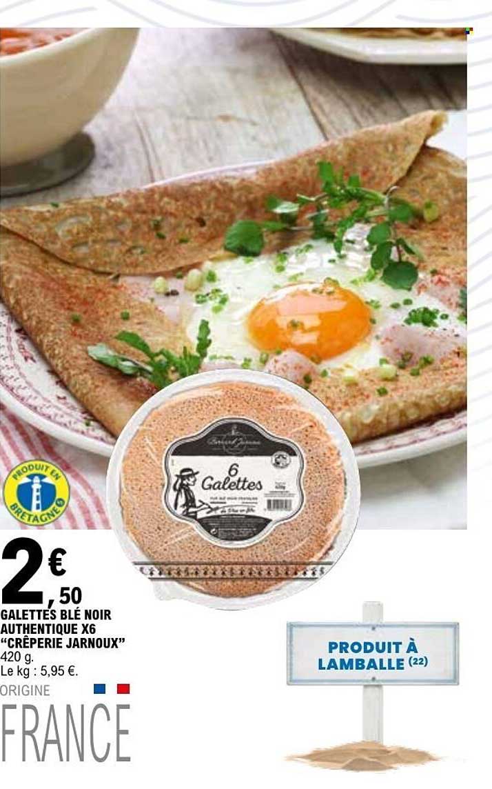 GALETTES BLÉ NOIR AUTHENTIQUE X6 “CRÊPERIE JARNOUX”