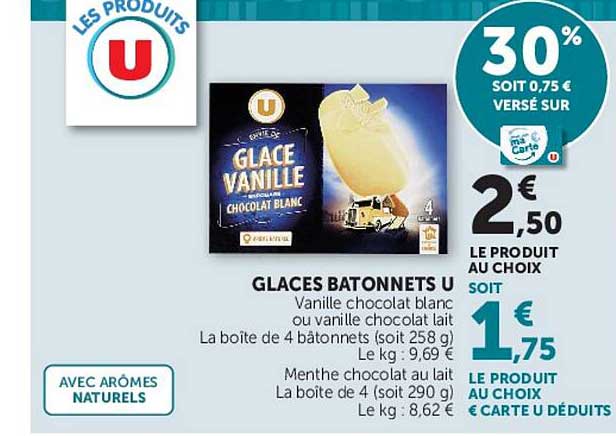 GLACES BATONNETS U