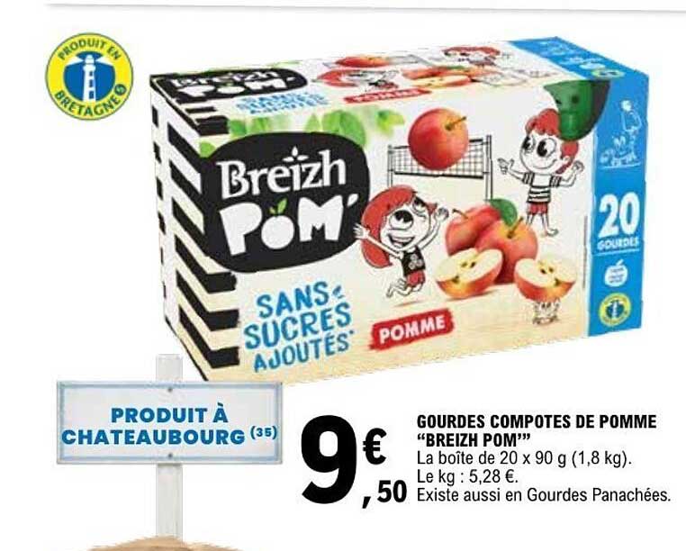GOURDES COMPOTES DE POMME “BREIZH POM”
