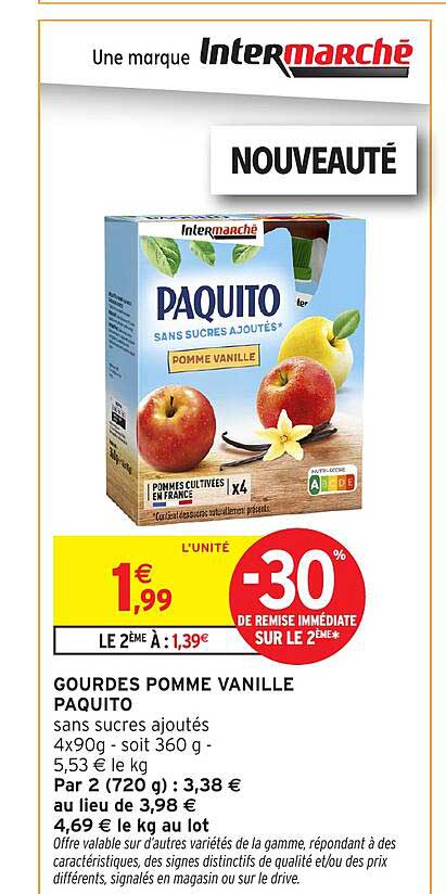 GOURDES POMME VANILLE PAQUITO