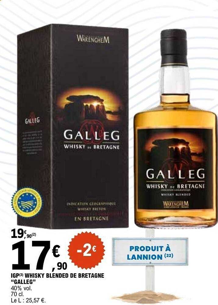 IGP WHISKY BLENDED DE BRETAGNE “GALLEG”