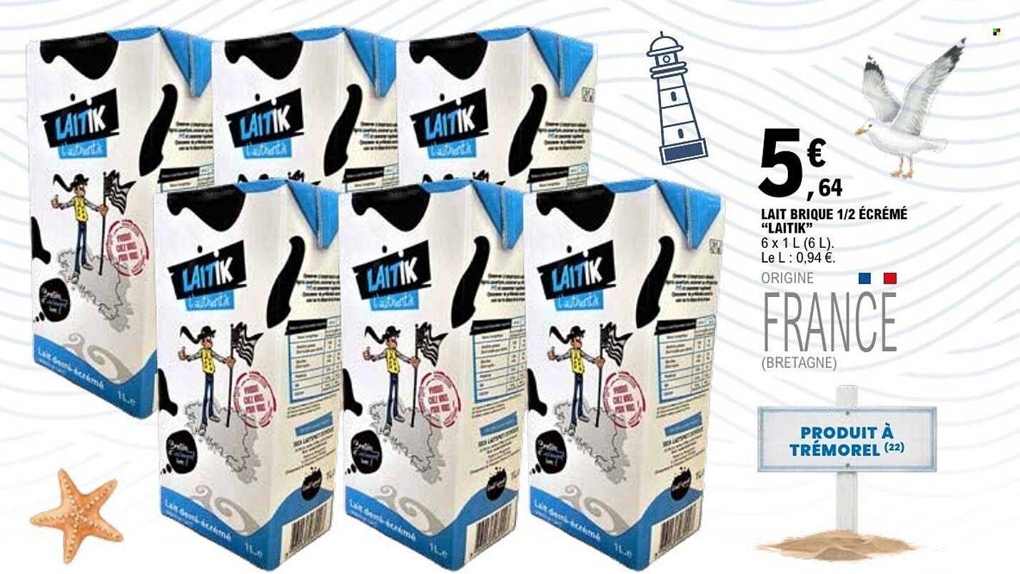 LAIT BRIQUE 1/2 ÉCRÉMÉ “LAITIK”