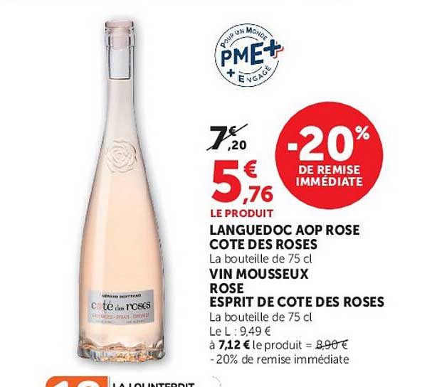 LANGUEDOC AOP ROSE COTE DES ROSES