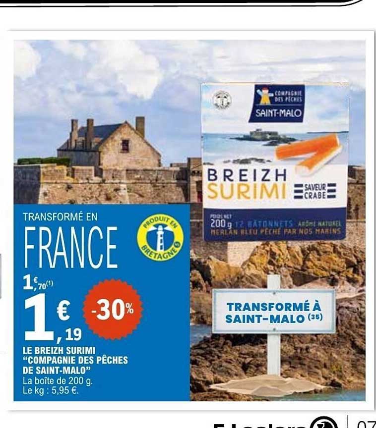 LE BREIZH SURIMI “COMPAGNIE DES PÊCHES DE SAINT-MALO”