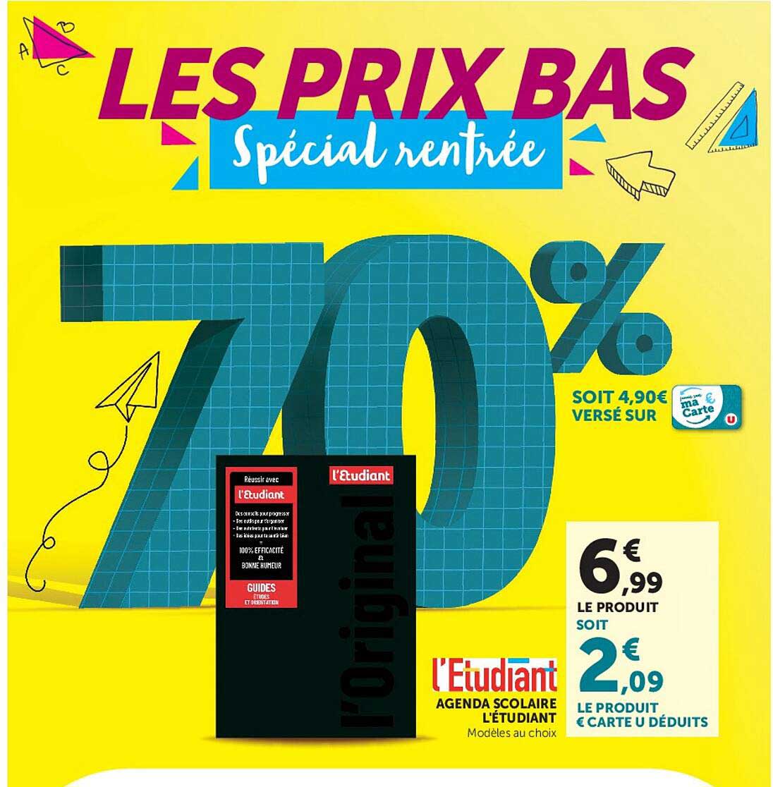 LES PRIX BAS Spécial rentrée