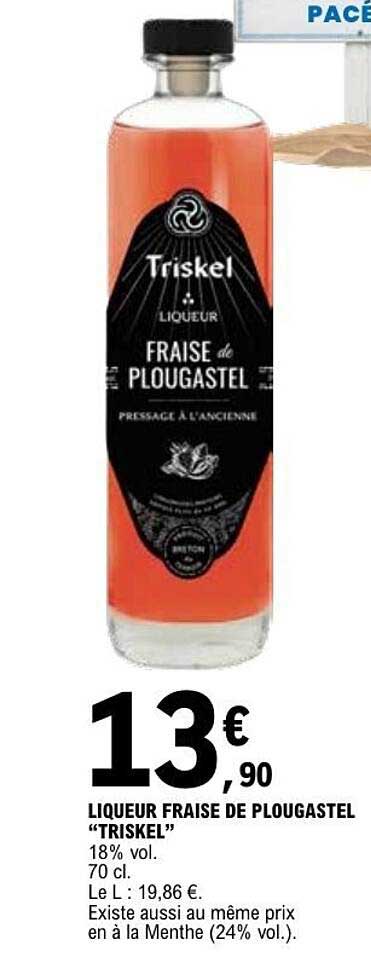 LIQUEUR FRAISE DE PLOUGASTEL “TRISKEL”