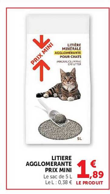 LITIERE AGGLOMERANTE PRIX MINI