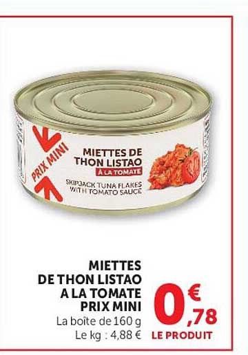 MIETTES DE THON LISTAO A LA TOMATE PRIX MINI