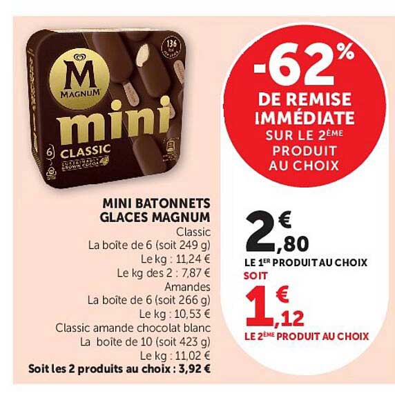MINI BATONNETS GLACES MAGNUM
