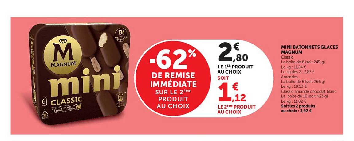 MINI BATONNETS GLACES MAGNUM