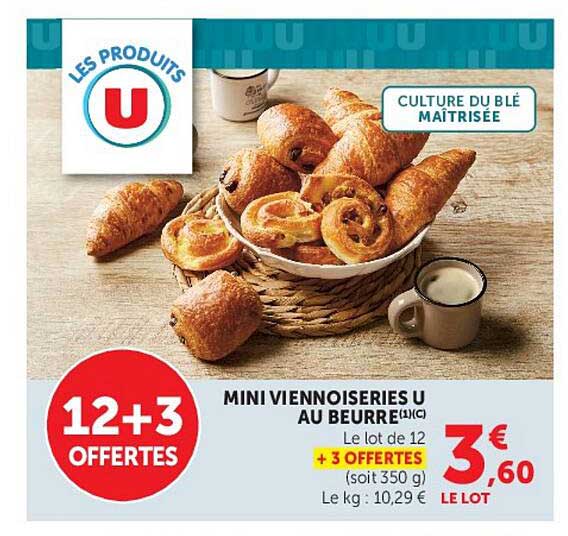 MINI VIENNOISERIES U AU BEURRE