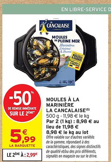 Moules à la marinière La Cancalaise