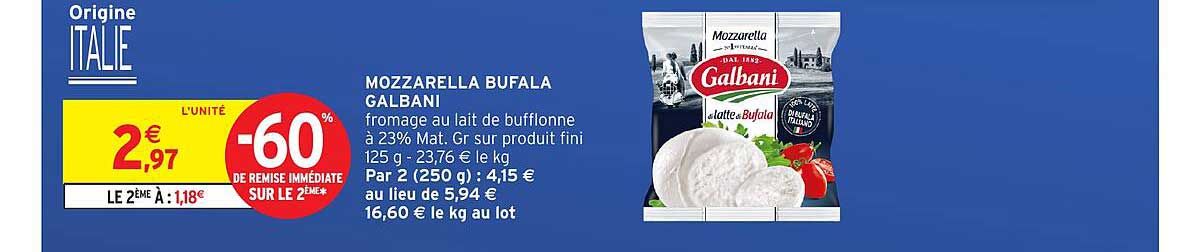 MOZZARELLA BUFALA GALBANI