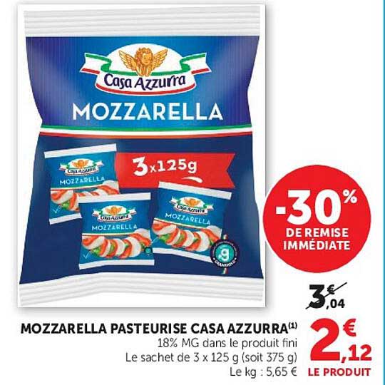 MOZZARELLA PASTEURISE CASA AZZURRA(1)