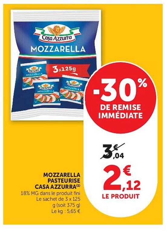 MOZZARELLA PASTEURISÉE CASA AZZURRA(1)