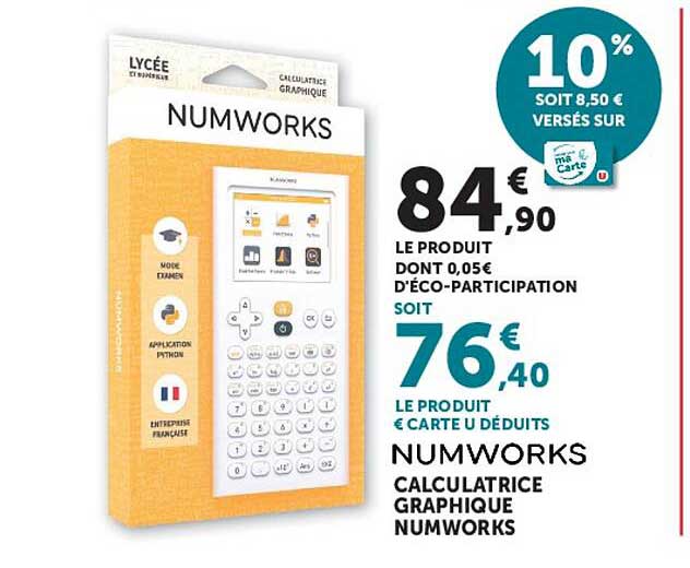 NUMWORKS CALCULATRICE GRAPHIQUE NUMWORKS