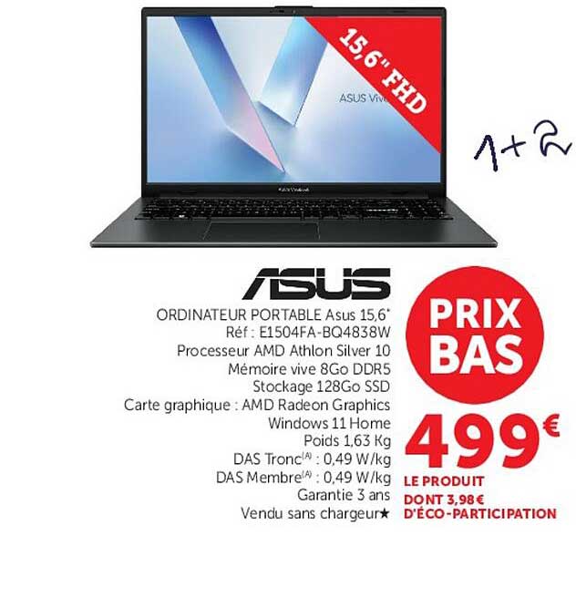 ORDINATEUR PORTABLE Asus 15,6"