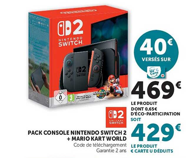 PACK CONSOLE NINTENDO SWITCH 2 + MARIO KART WORLD