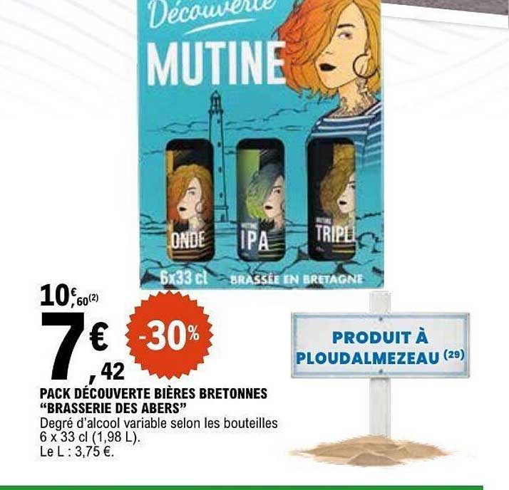 PACK DECOUVERTE BIERES BRETONNES “BRASSERIE DES ABERS”