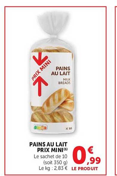 PAINS AU LAIT PRIX MINI