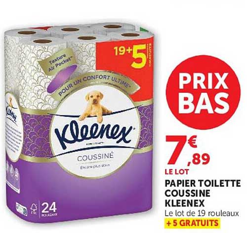 PAPIER TOILETTE COUSSINE KLEENEX