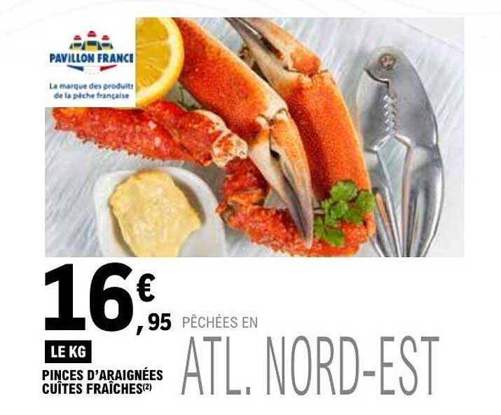 PÊCHÉES EN ATL. NORD-EST POINCES D’ARAIGNÉES CUITES FRAÎCHES