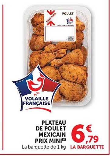PLATEAU DE POULET MEXICAIN PRIX MINI