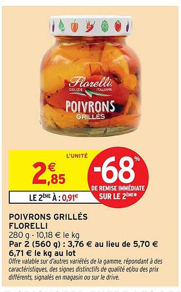 POIVRONS GRILLÉS FLORELLI