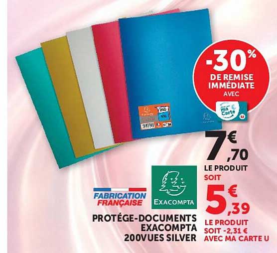 PROTÈGE-DOCUMENTS EXACOMPTA 200VUES SILVER