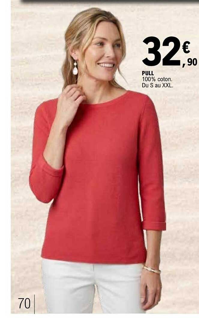 PULL 100% coton. Du S au XXL.