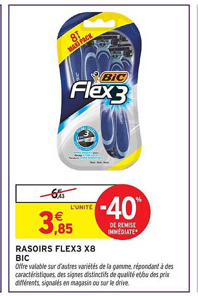 RASOIRS FLEX3 X8 BIC