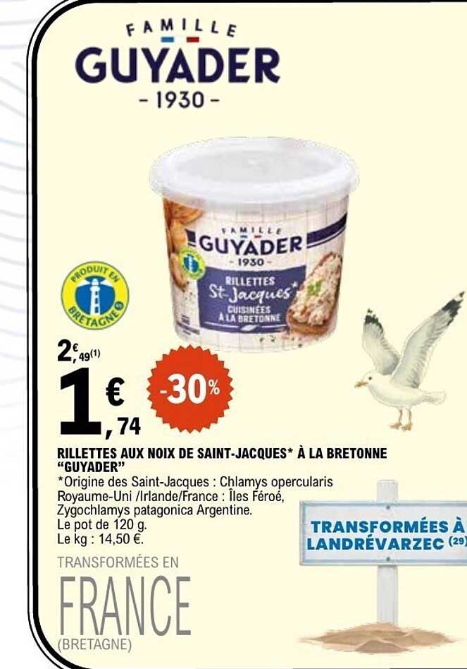 RILLETTES AUX NOIX DE SAINT-JACQUES* À LA BRETONNE "GUYADER"