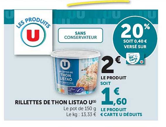 RILLETTES DE THON LISTAO U