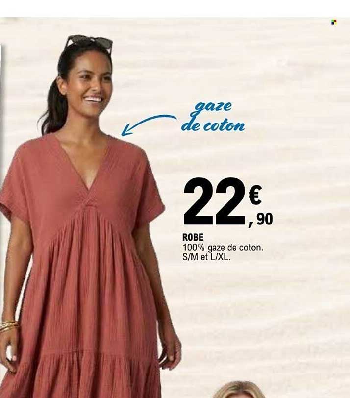 ROBE 100% gaze de coton. S/M et L/XL.