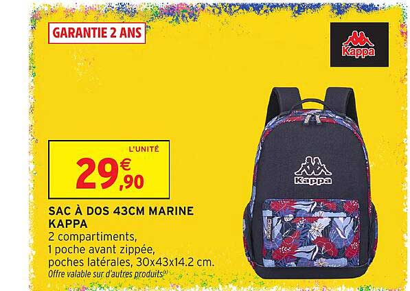 SAC À DOS 43CM MARINE KAPPA