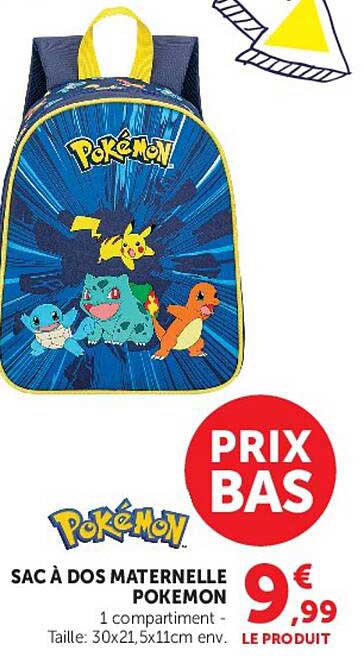 SAC À DOS MATERNELLE POKEMON