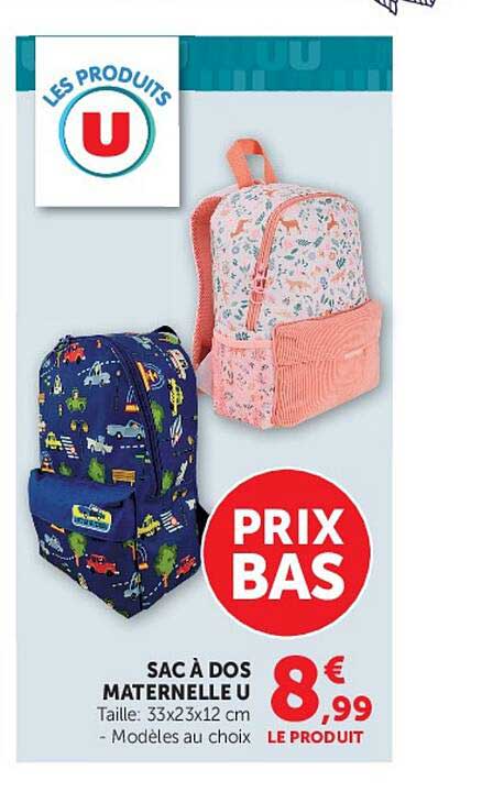 SAC À DOS MATERNELLE U