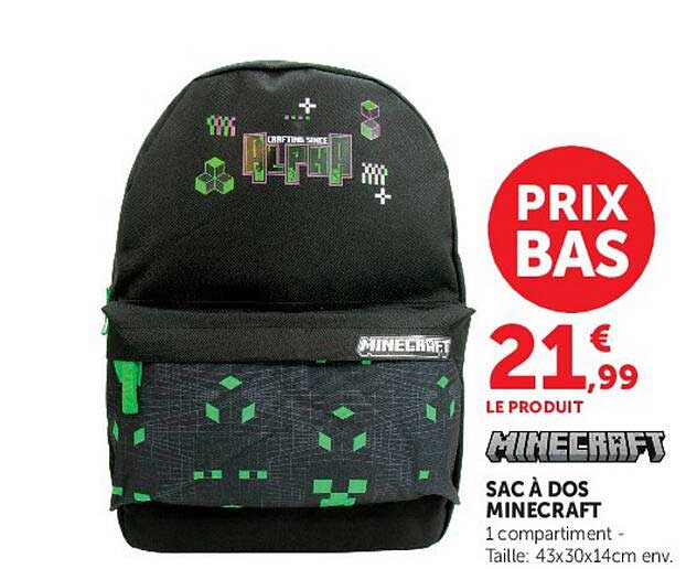 SAC À DOS MINECRAFT